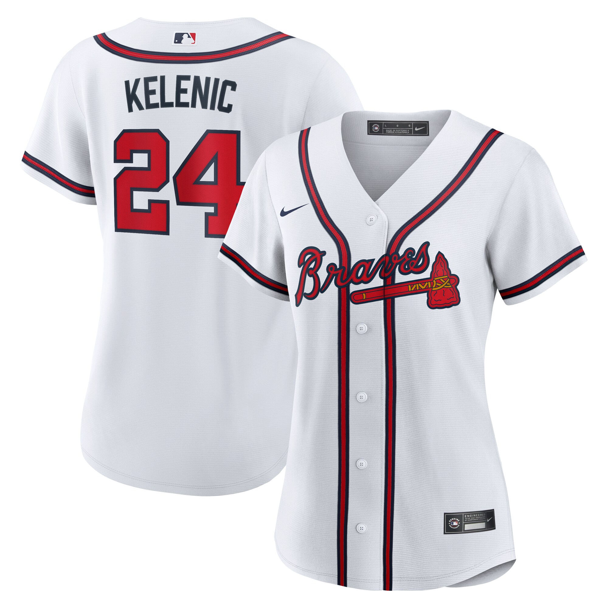 Atlanta Braves Jarred Kelenic White Home MLB Jersey Women's
