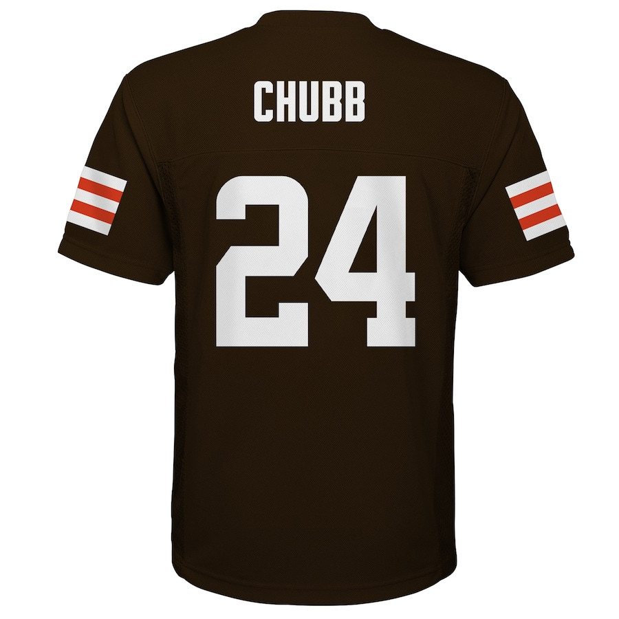 Nick Chubb 24 Cleveland Browns Brown NFL Jersey Youth