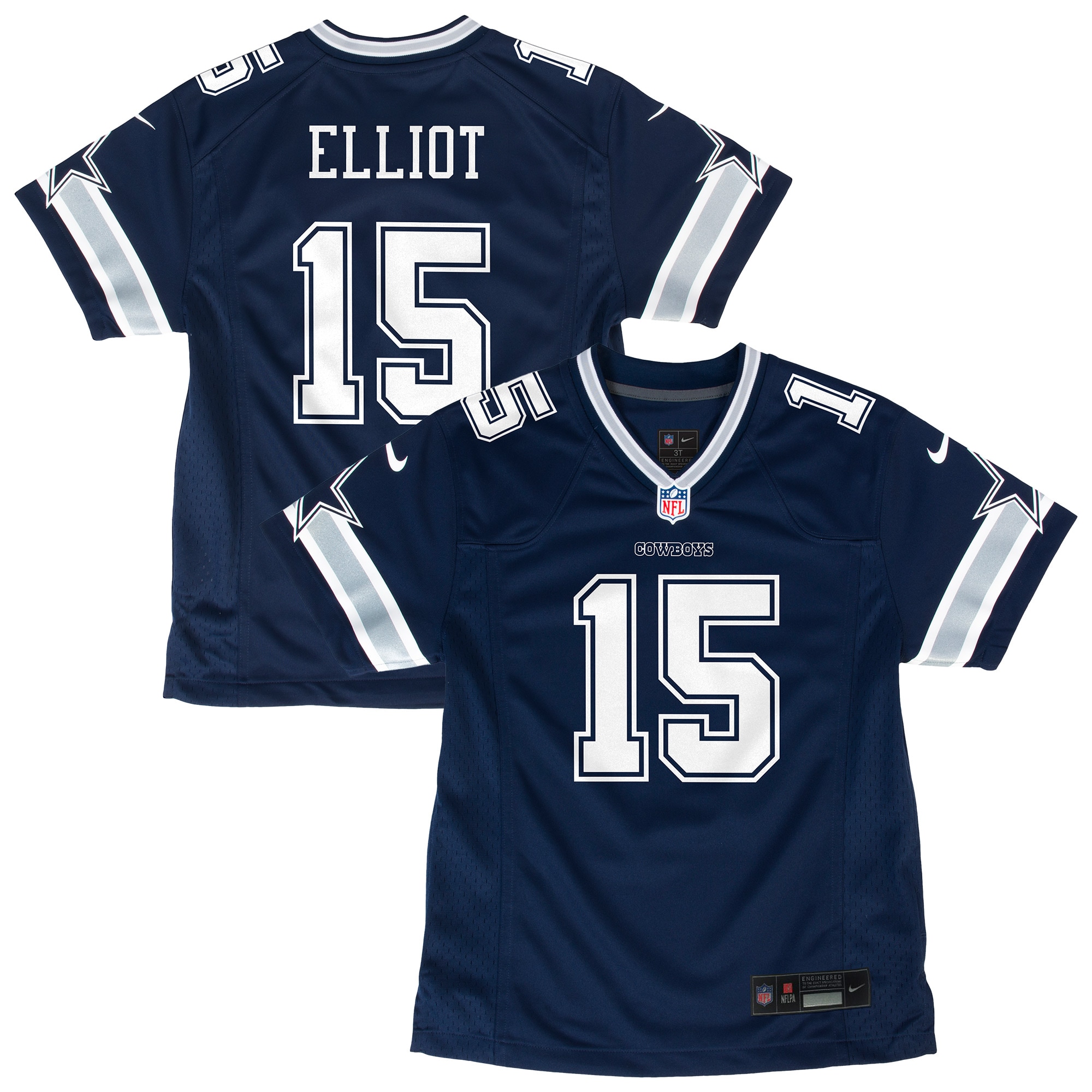 Dallas Cowboys Ezekiel Elliott Navy Game NFL Jersey Youth