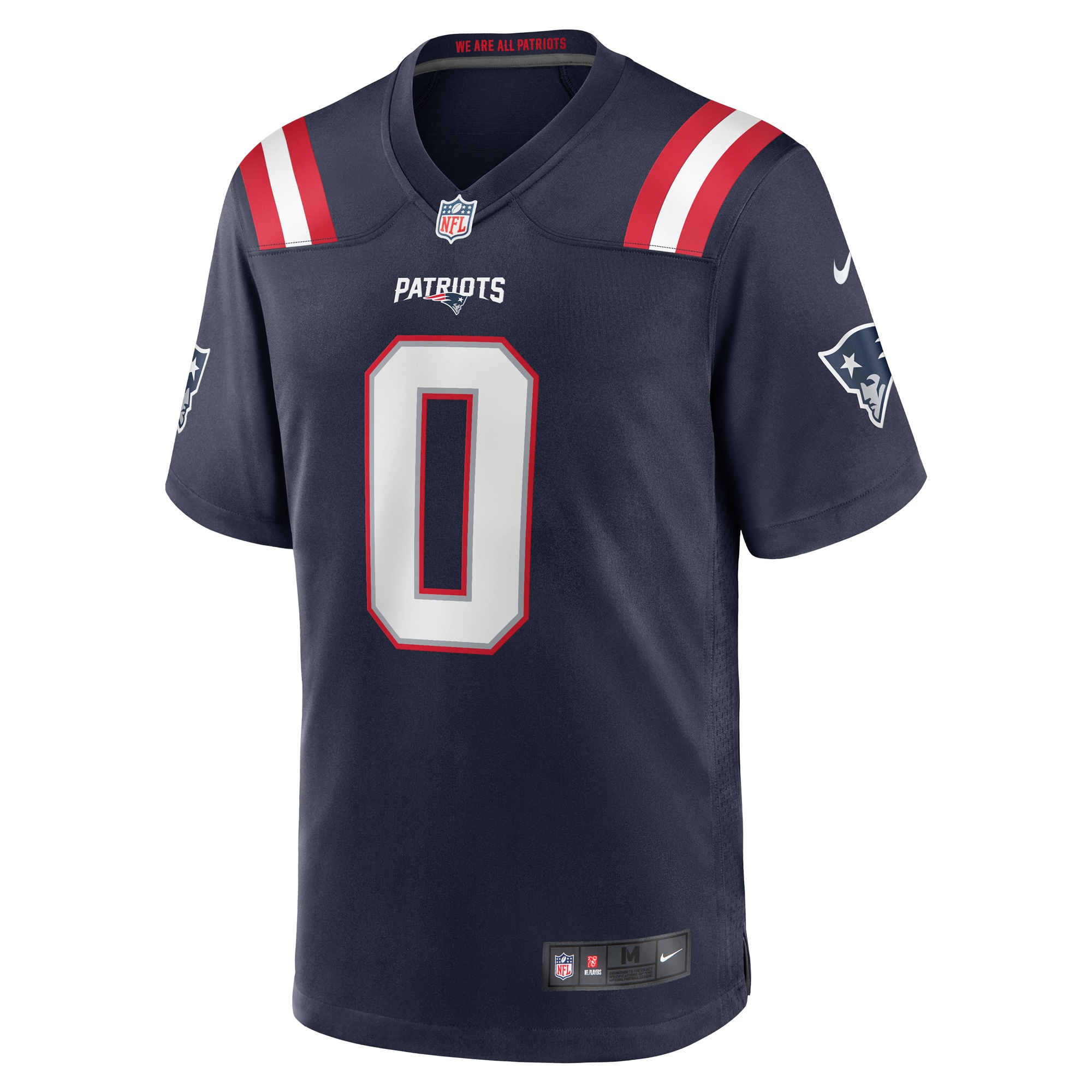 New England Patriots Christian Gonzalez Navy Team Game NFL Jersey Men's