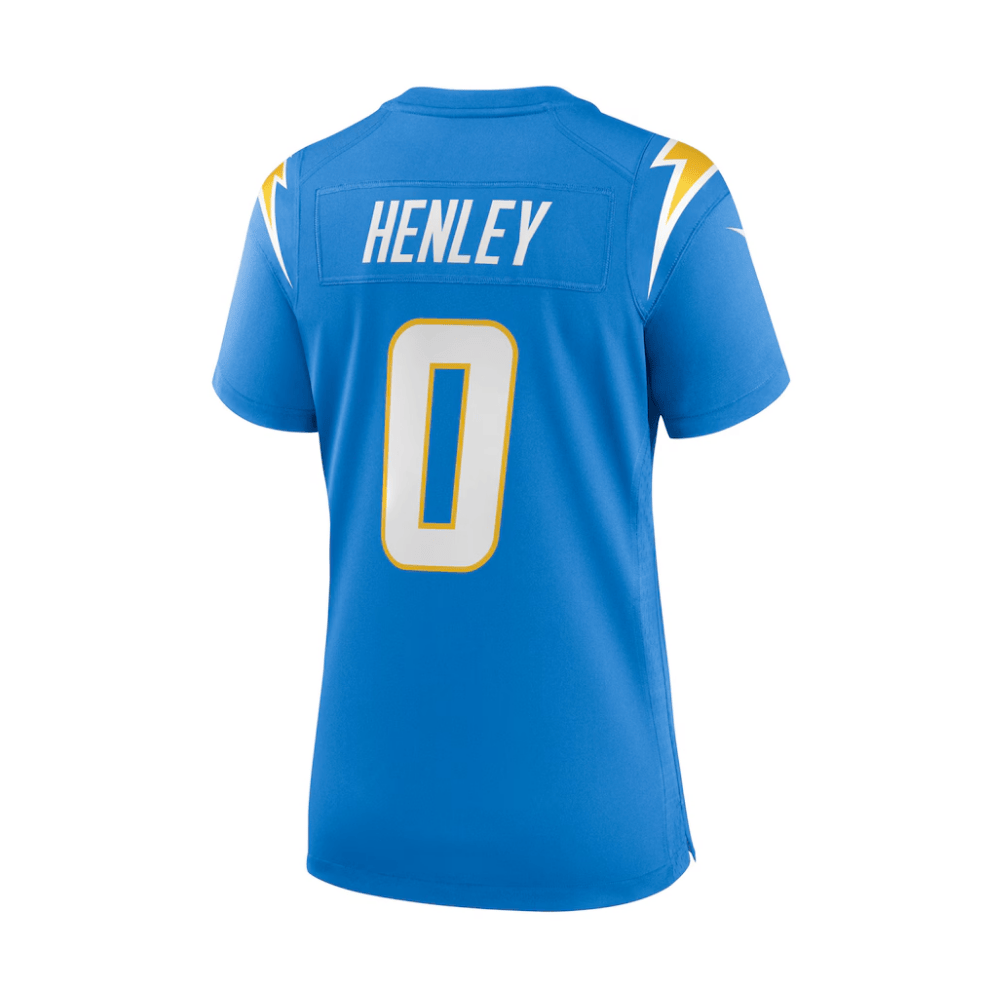 Daiyan Henley 0 Los Angeles Chargers 2025 Pro Bowl Patch Game Powder Blue NFL Jersey Women's