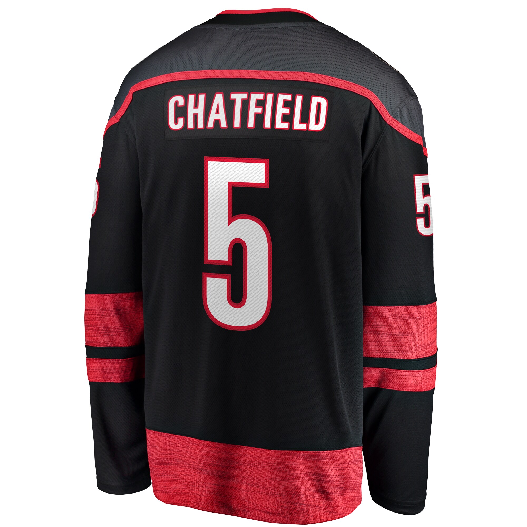Carolina Hurricanes Jalen Chatfield Black Home Premier Breakaway Player NHL Jersey Men's