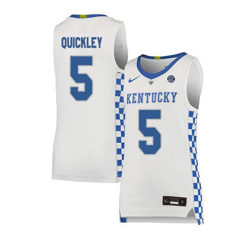 5 Immanuel Quickle White Elite Kentucky Wildcats NCAA Jersey Men's
