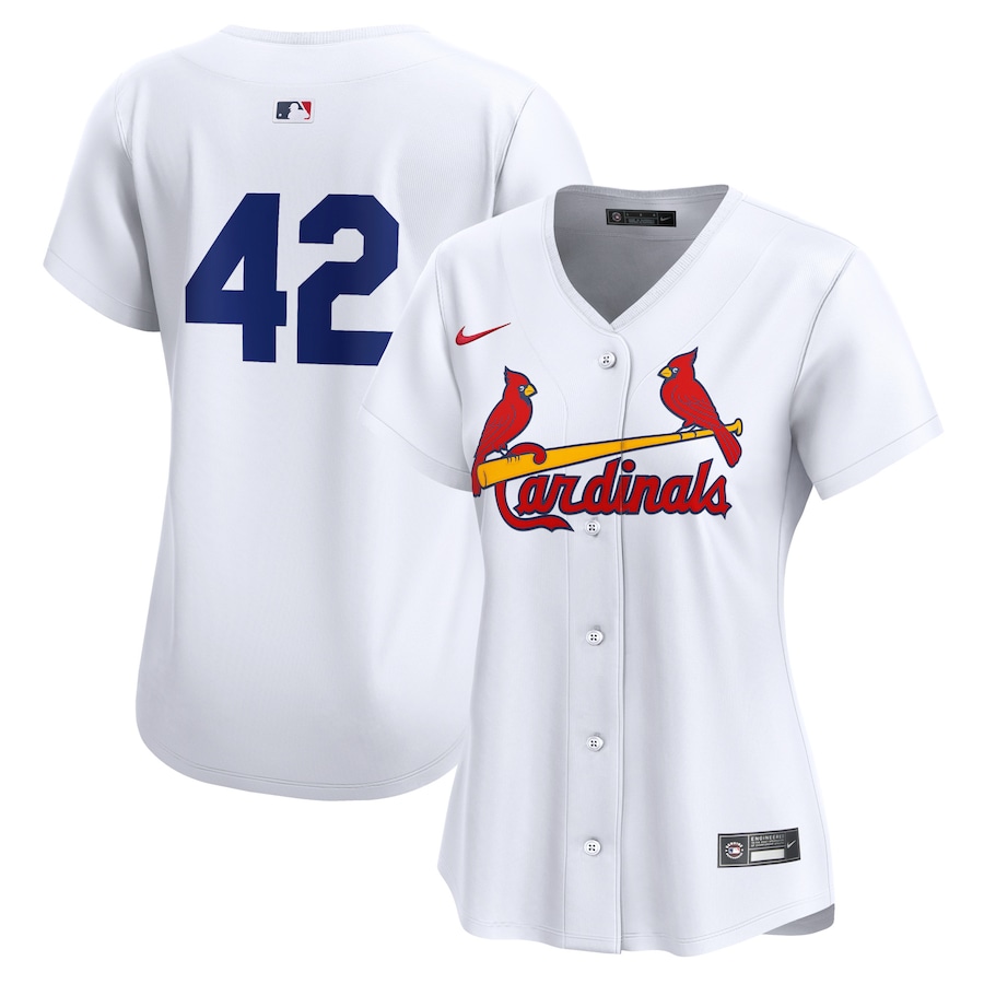 St. Louis Cardinals Women's 2024 Jackie Robinson Day Home Limited Jersey White