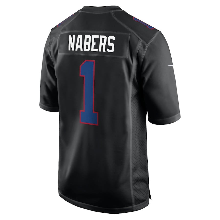 Malik Nabers 1 New York Giants Fashion Carbon Black NFL Jersey Men's