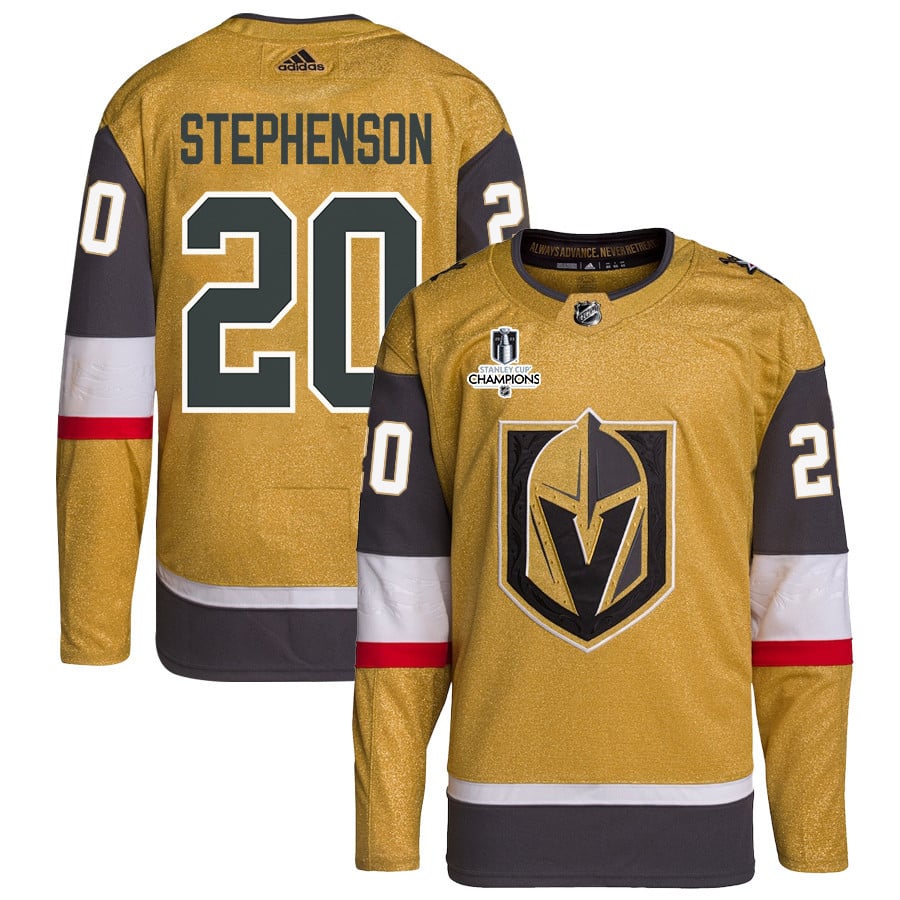 Chandler Stephenson 20 Vegas Golden Knights Stanley Cup 2023 Champions Patch Home Breakaway Gold NHL Jersey Men's