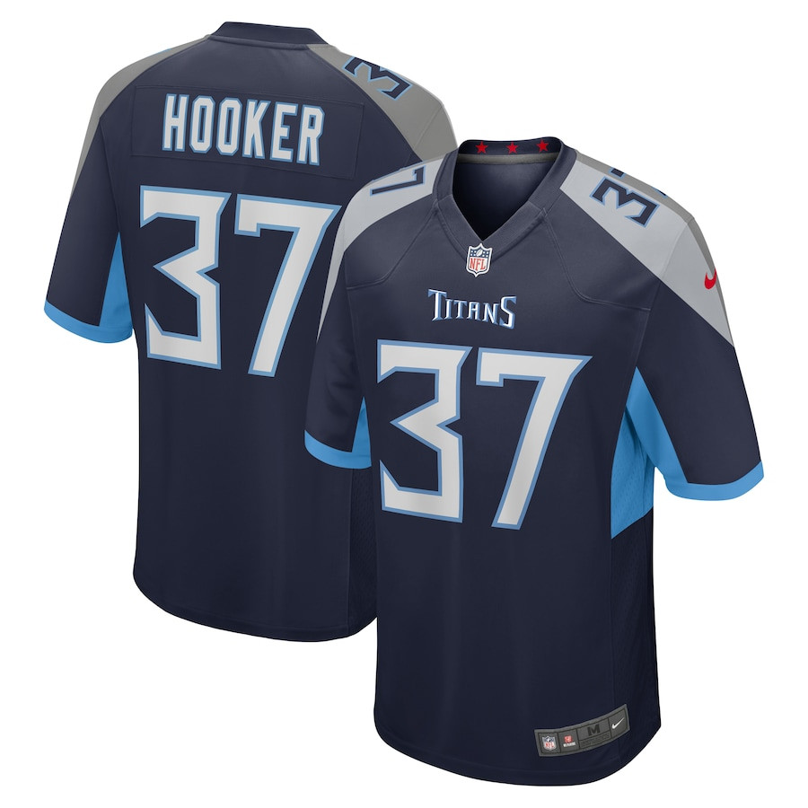 Amani Hooker 37 Tennessee Titans Game Navy NFL Jersey Men's