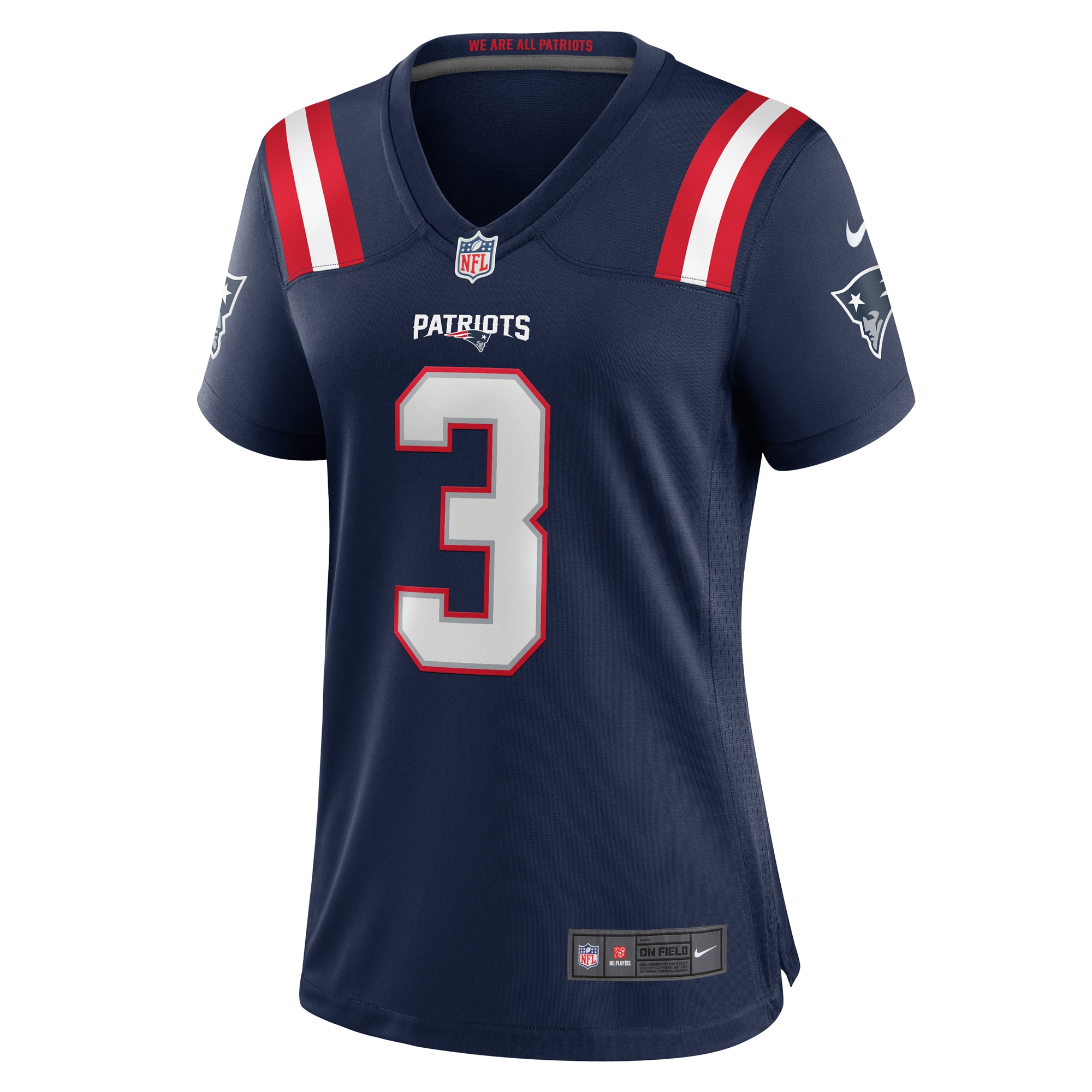 New England Patriots Demario Douglas Navy Game NFL Jersey Women's