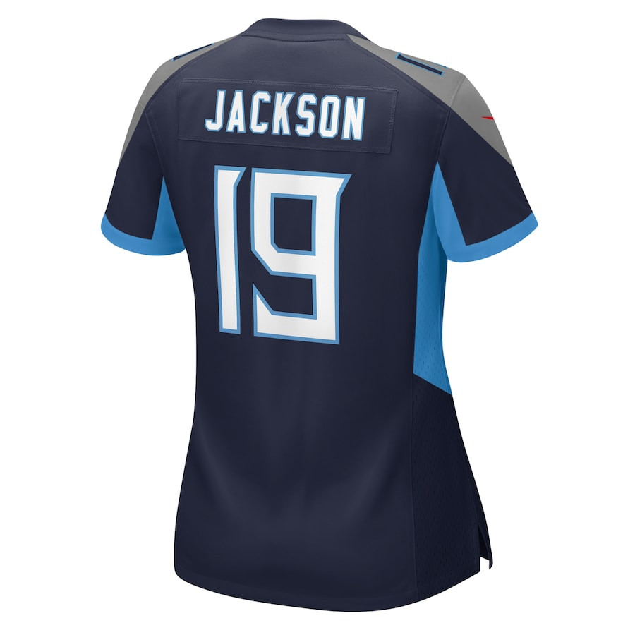 Jha'Quan Jackson 19 Tennessee Titans Game Navy NFL Jersey Women's