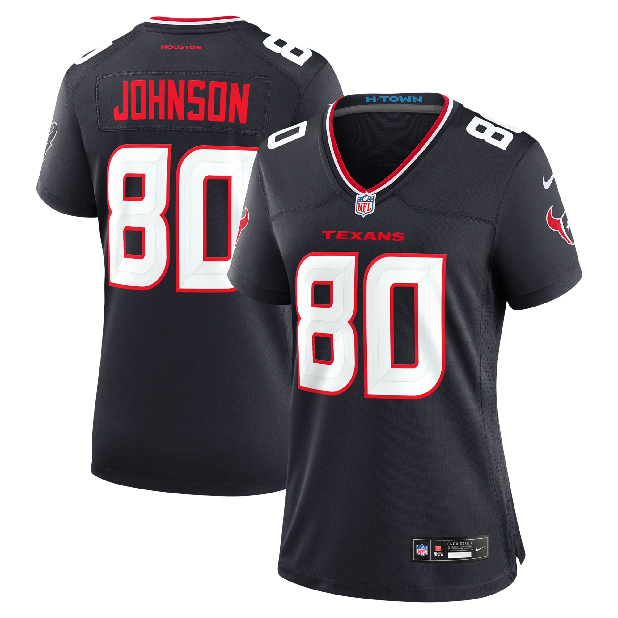 Houston Texans Andre Johnson Navy Team Retired Player Game NFL Jersey Women's