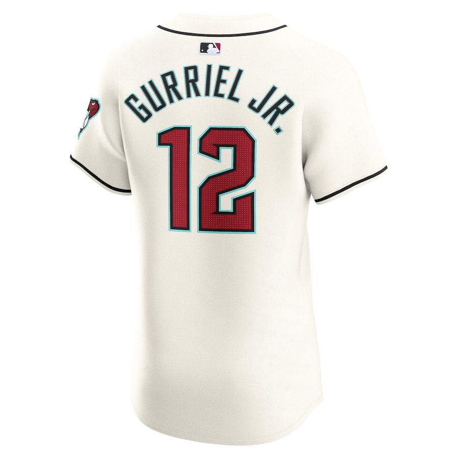 Lourdes Gurriel Jr. 12 Arizona Diamondbacks Home Elite Player White MLB Jersey Men's