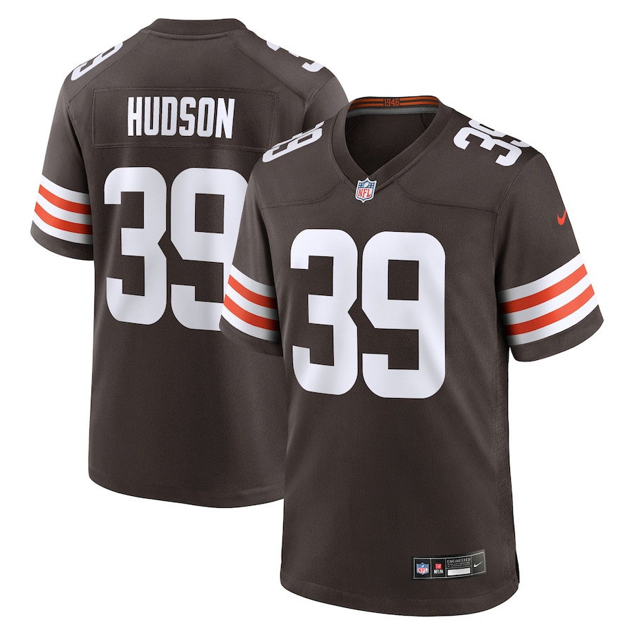 Khaleke Hudson 39 Cleveland Browns Team Game Brown NFL Jersey Men's
