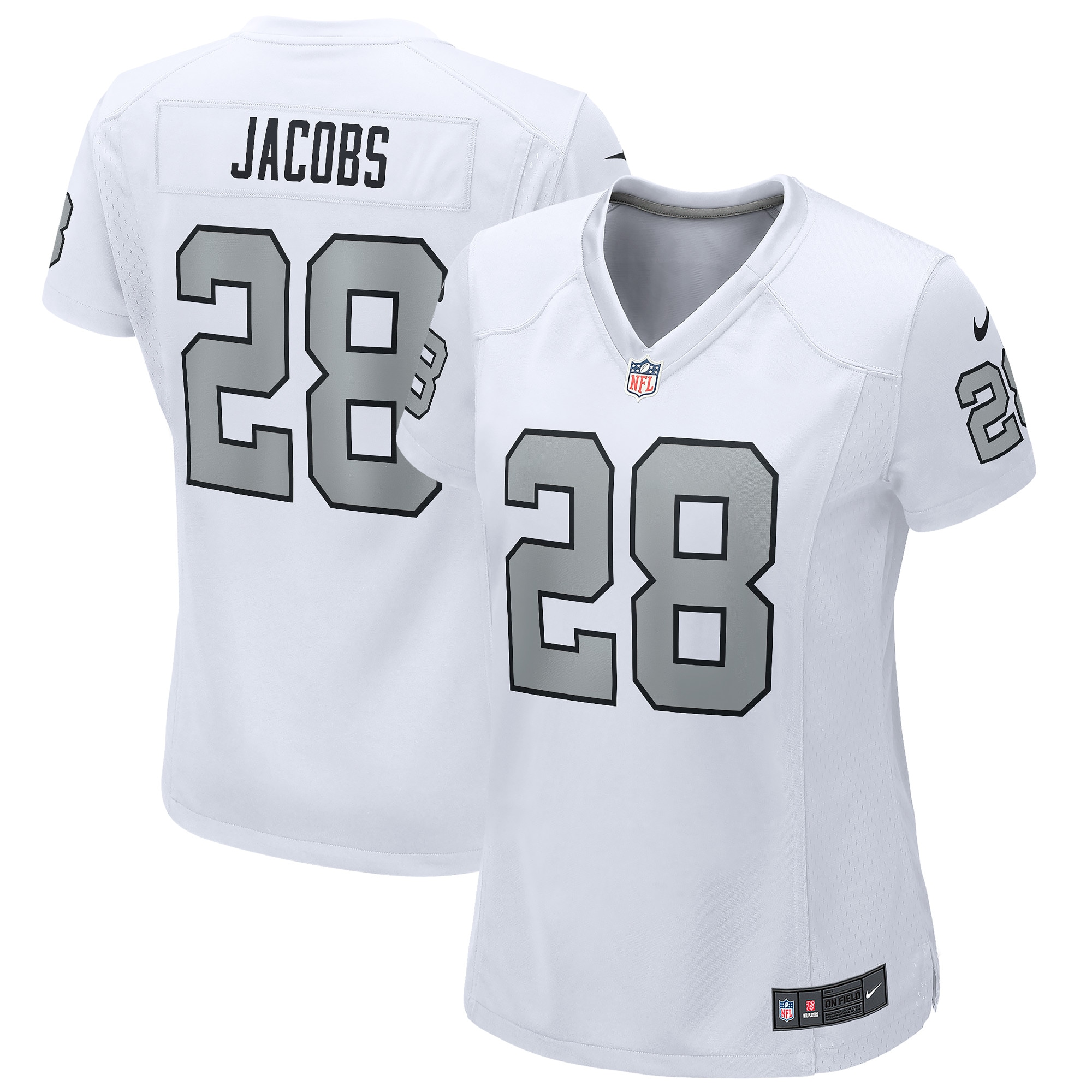 Las Vegas Raiders Josh Jacobs White Alternate Game Player NFL Jersey Women's
