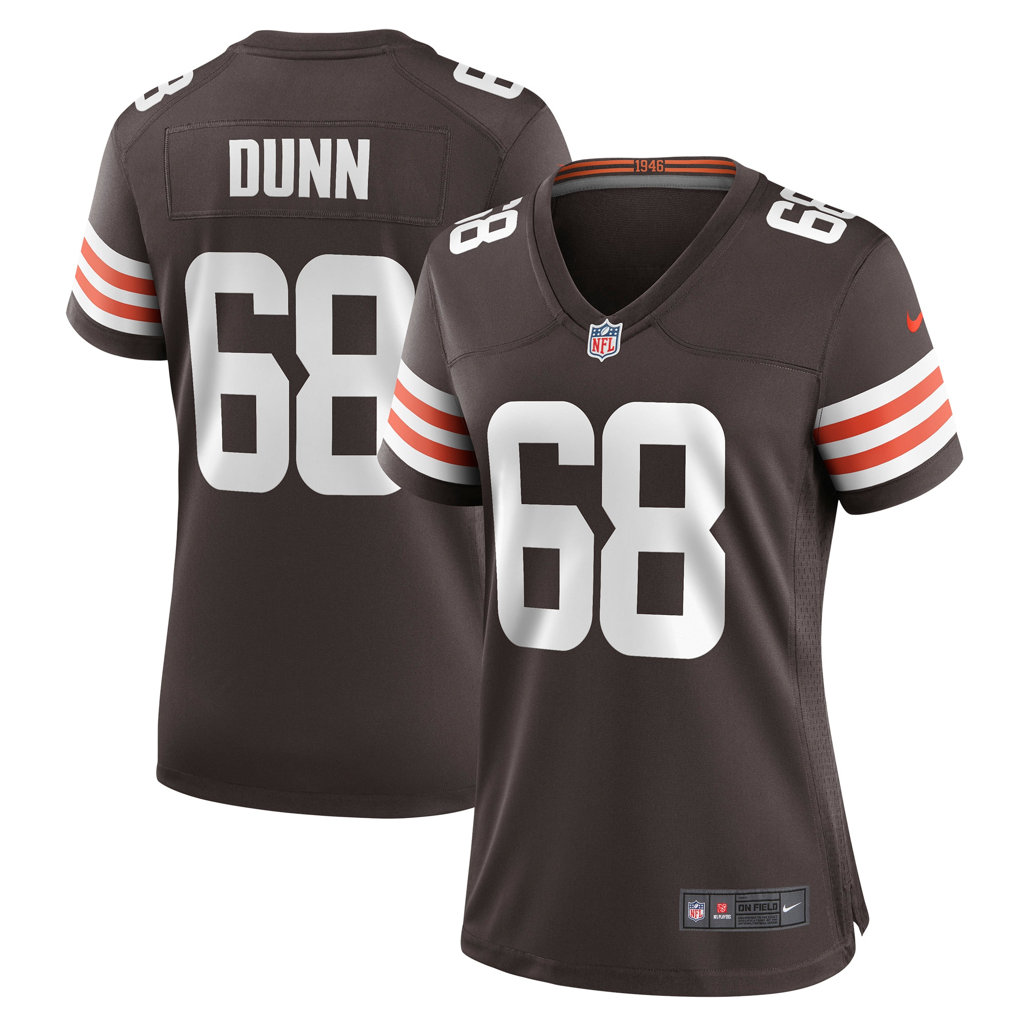 Cleveland Browns Michael Dunn Brown Game NFL Jersey Women's