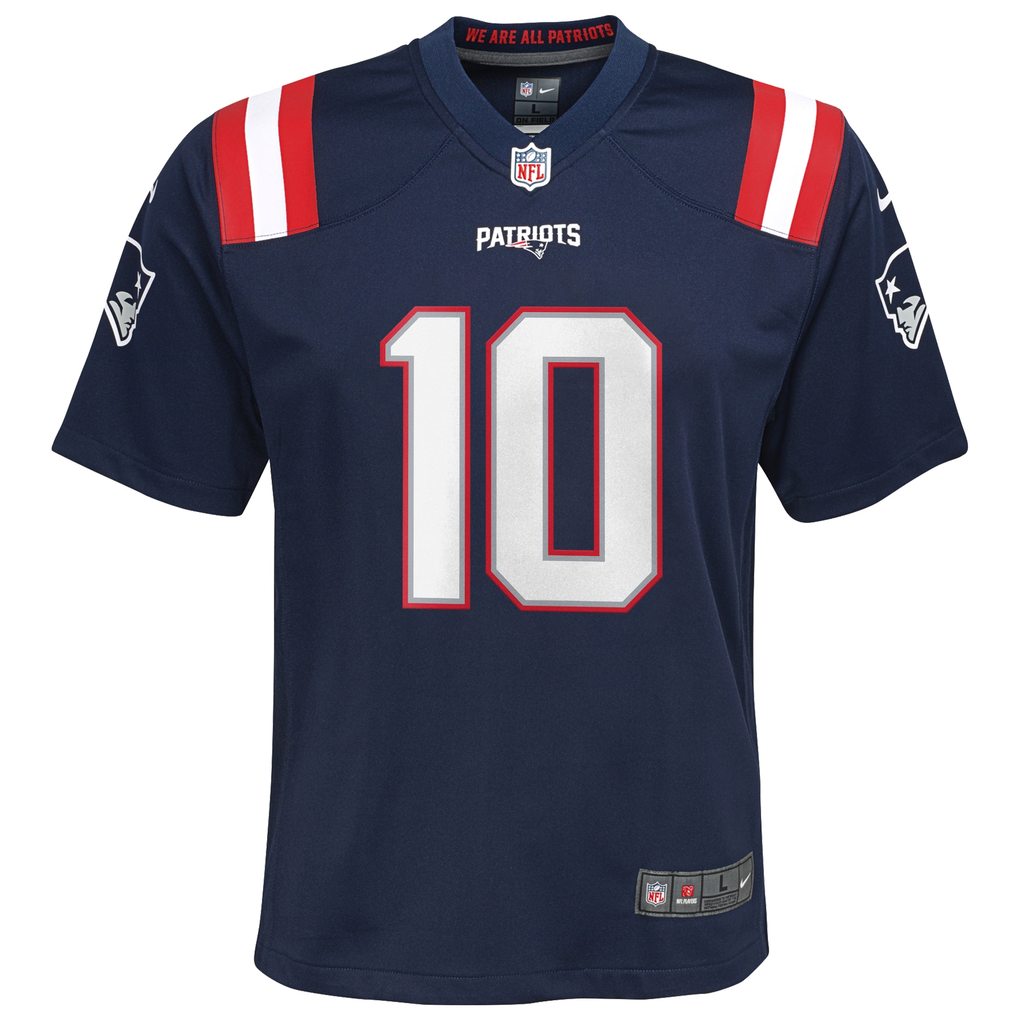 New England Patriots Drake Maye Navy Player Game NFL Jersey Youth
