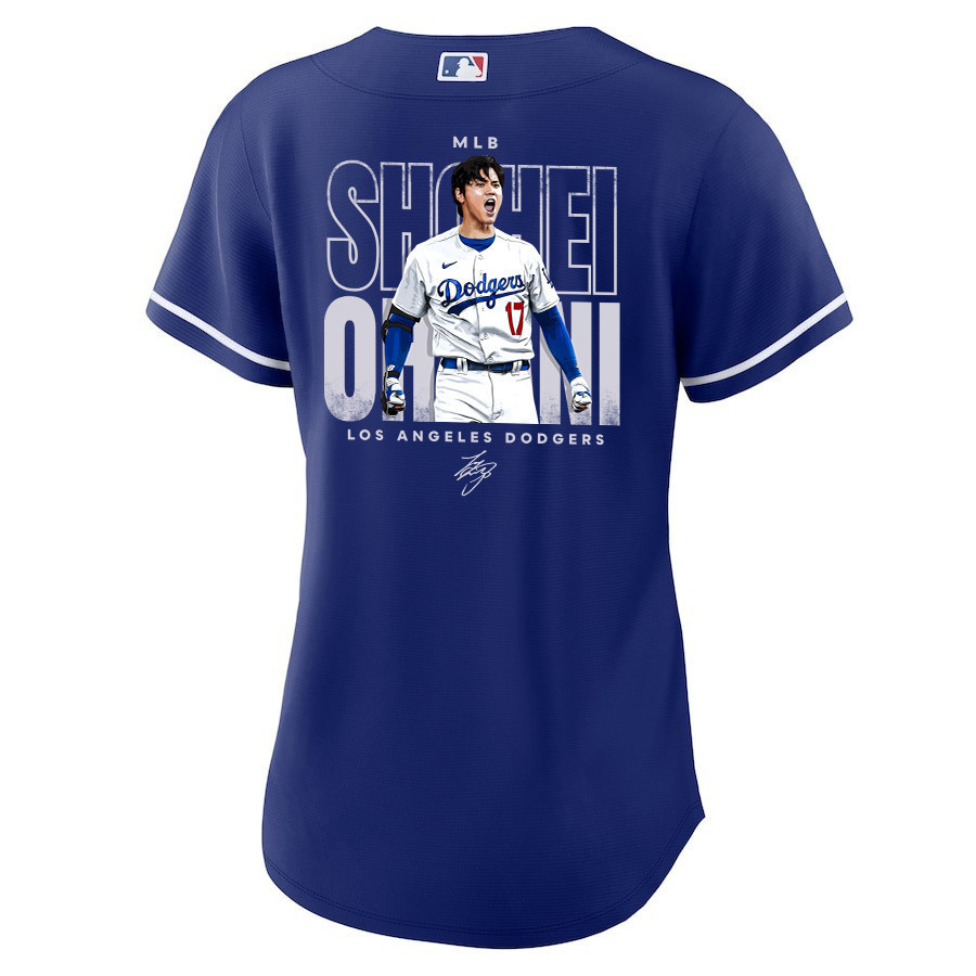 Shohei Ohtani 17 Los Angeles Dodgers Signed ShoTime 2023 Alternate Royal MLB Jersey Women's
