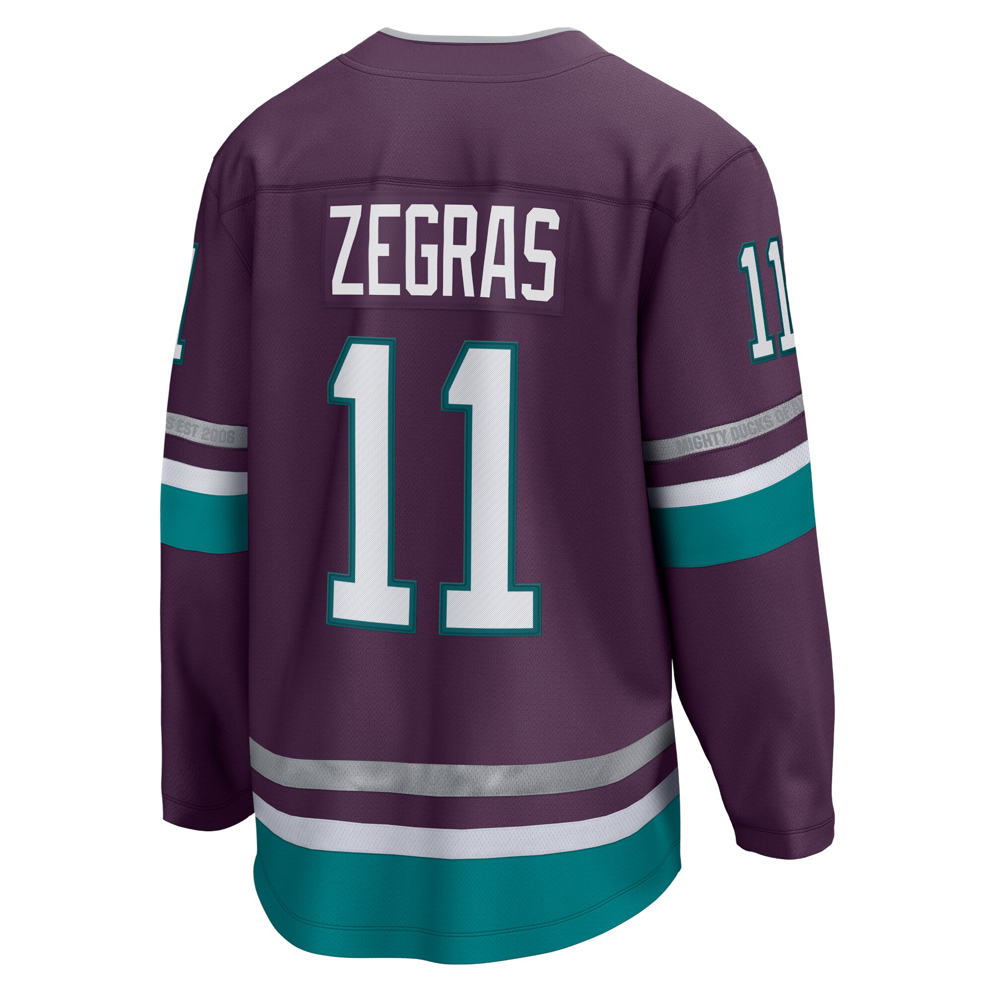 Anaheim Ducks Trevor Zegras Purple 30th Anniversary Premier Breakaway NHL Jersey Men's