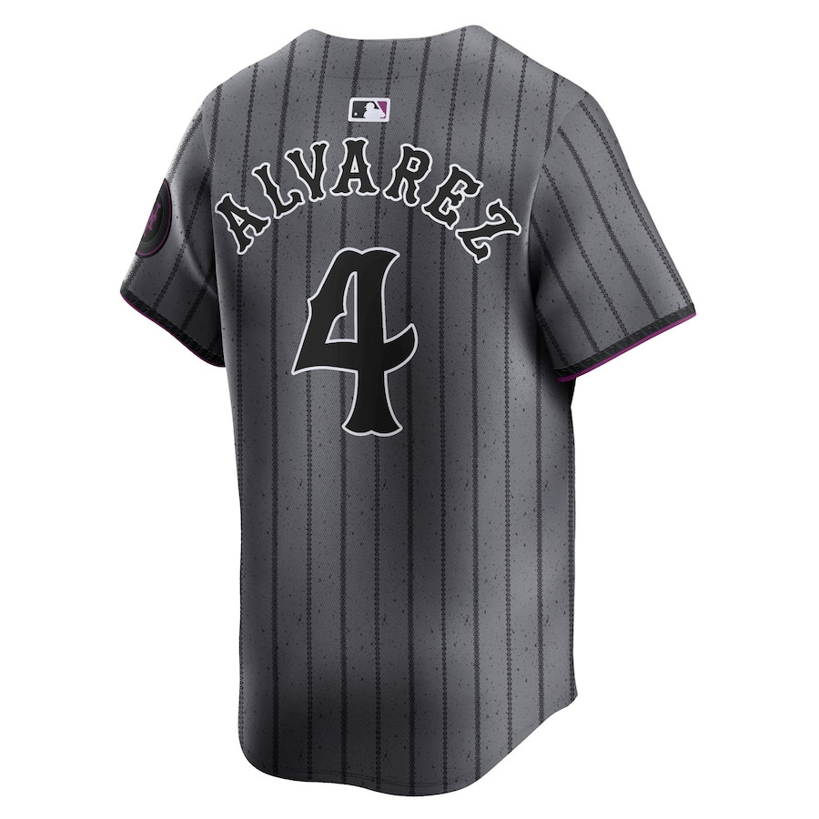 Francisco Alvarez 4 New York Mets 2024 City Connect Limited Player Graphite MLB Jersey Men's