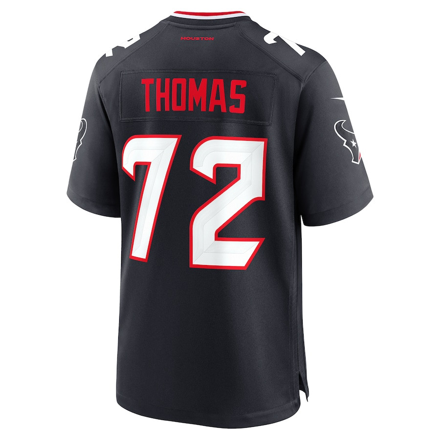 Jaylon Thomas 72 Houston Texans Team Game Navy NFL Jersey Men's