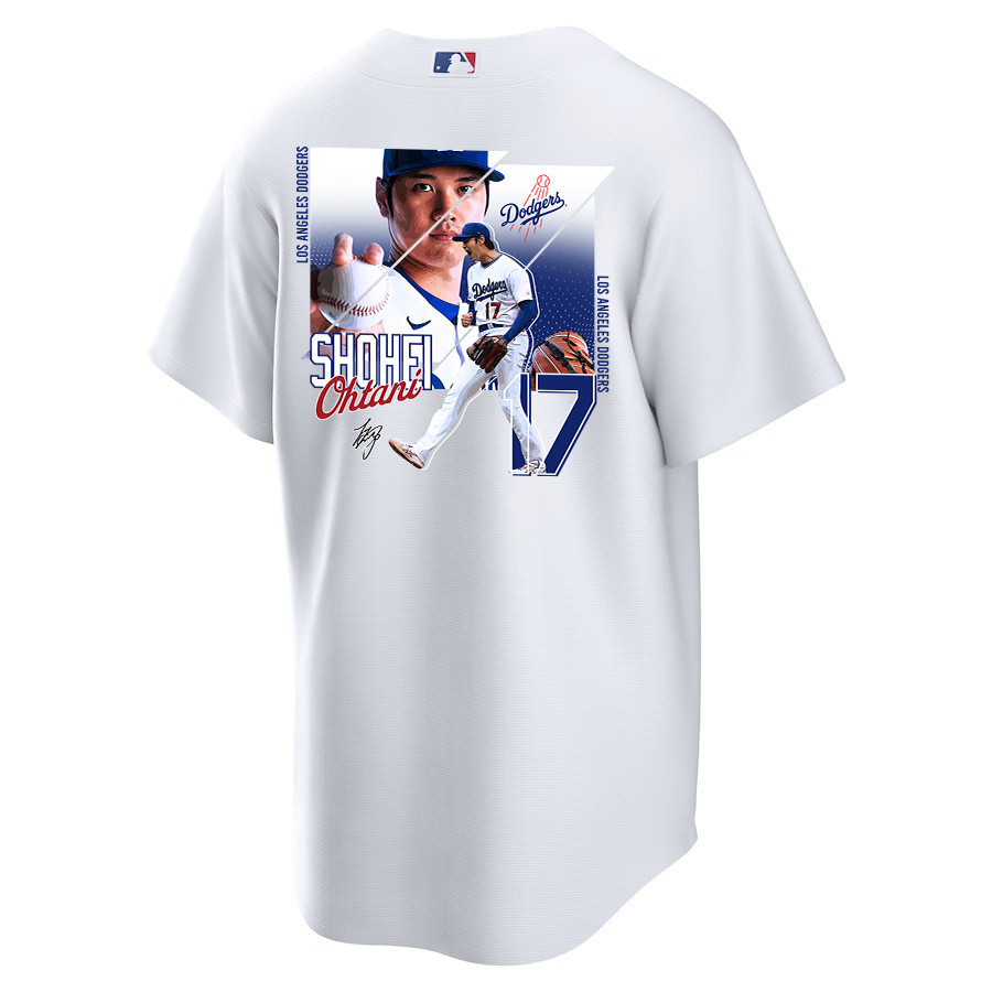 Shohei Ohtani 17 Los Angeles Dodgers Signed Greatest Sho On Earth 2023 Home White MLB Jersey Men's