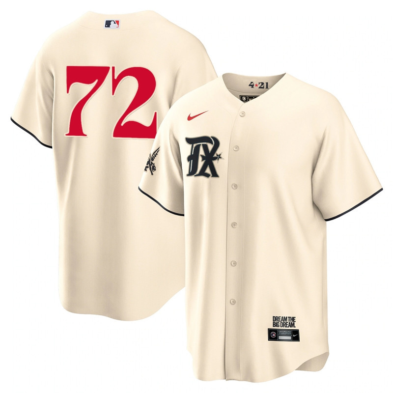 Jonathan Hern?ndez 72 Texas Rangers 2023 City Connect Game Cream MLB Jersey Men's