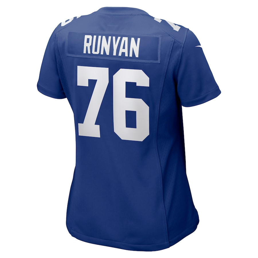 Jon Runyan 76 New York Giants Game Royal NFL Jersey Women's