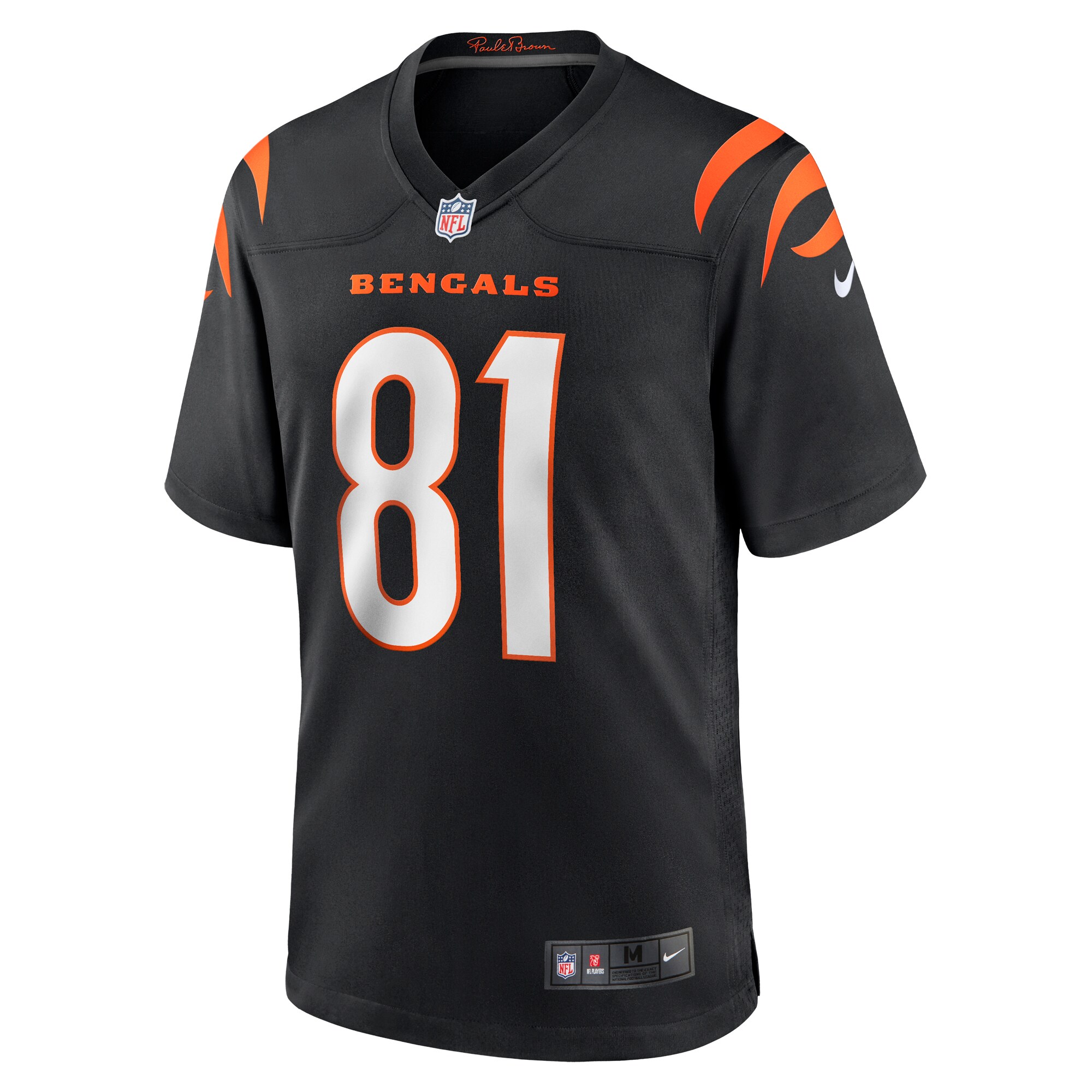 Cincinnati Bengals Irv Smith Jr. Black Game NFL Jersey Men's