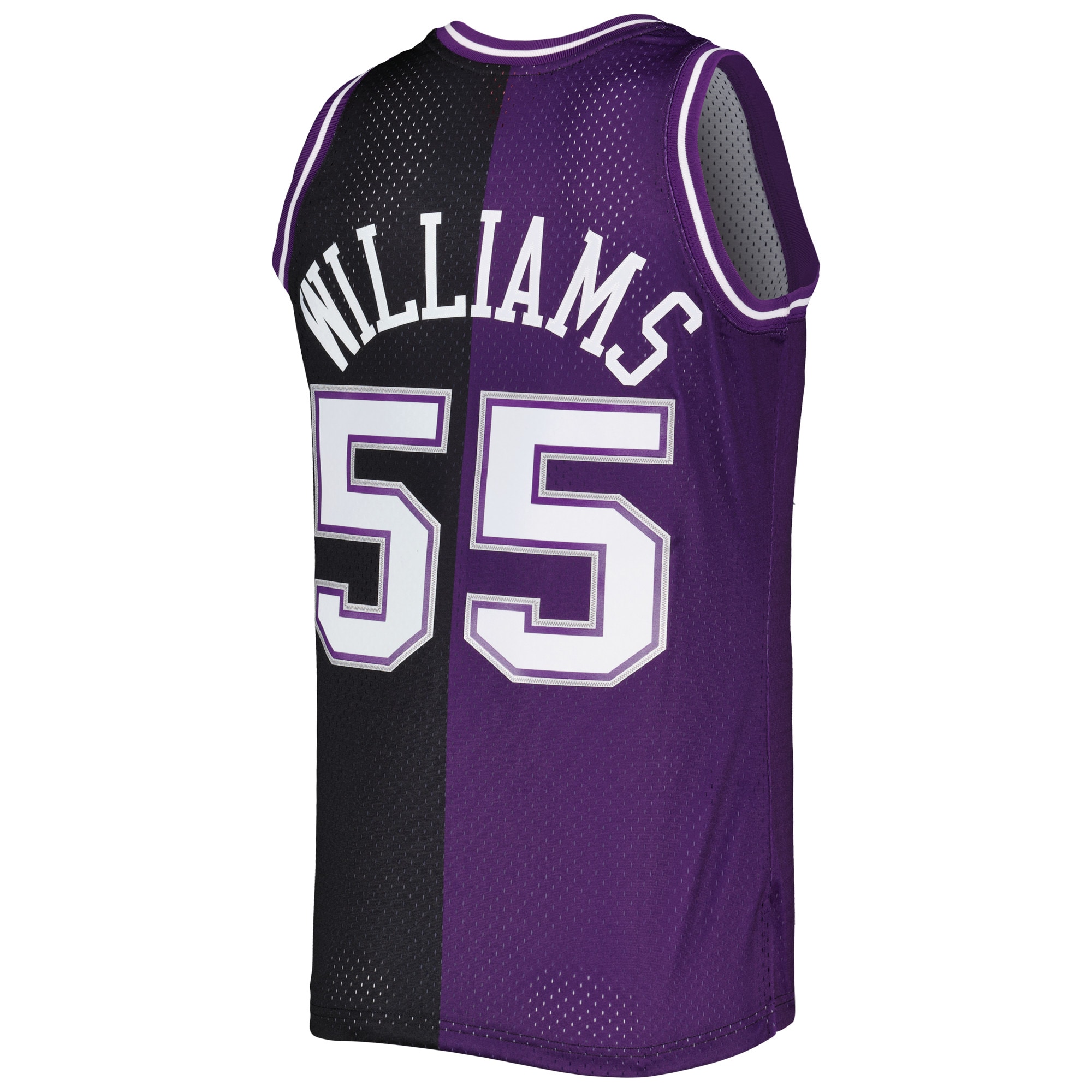 Mitchell Ness Jason Williams Purple/Black Sacramento Kings Hardwood Classics 2000/01 Split Swingman NBA Jersey Men's