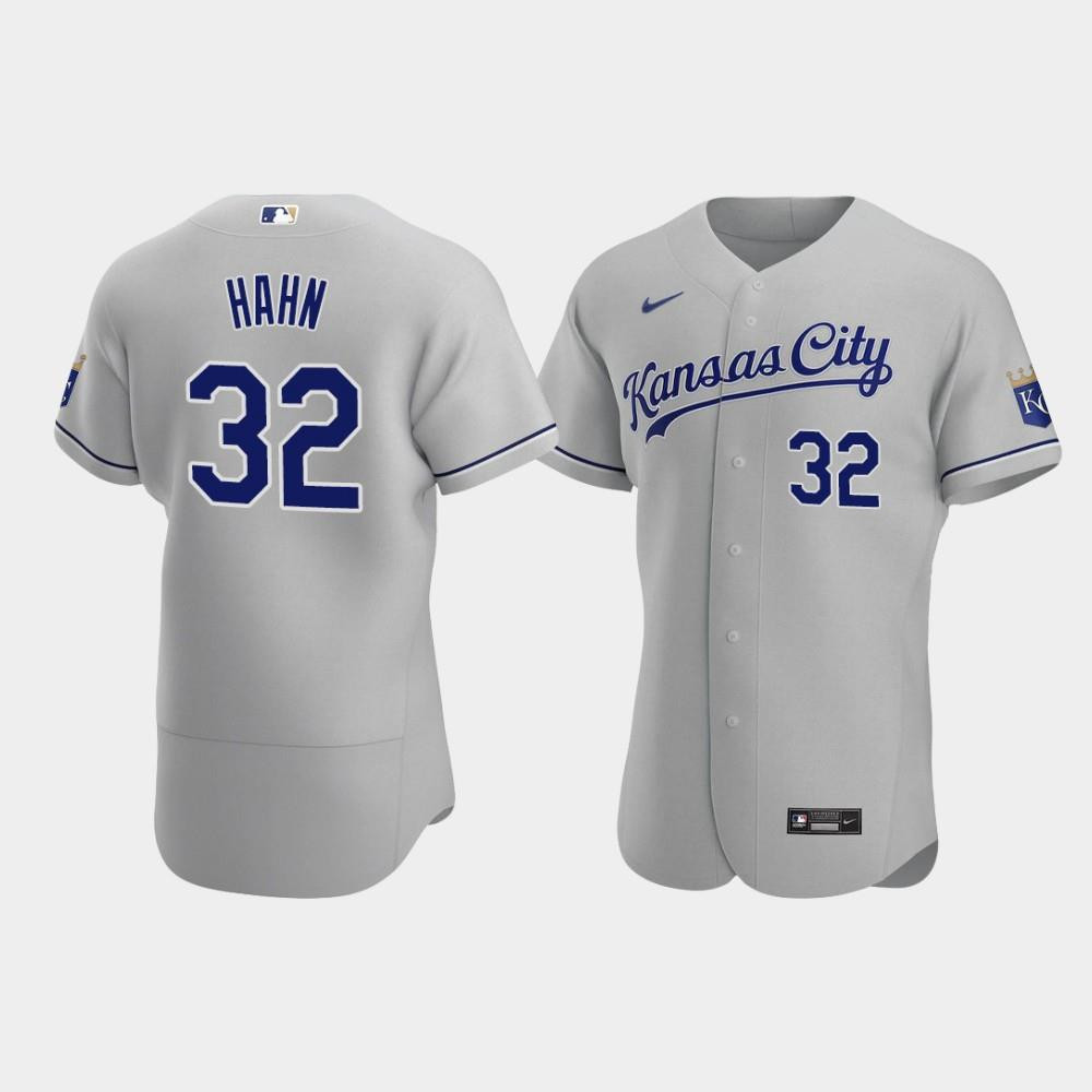 Jesse Hahn 32 Kansas City Royals Gray Road MLB Jersey Men's