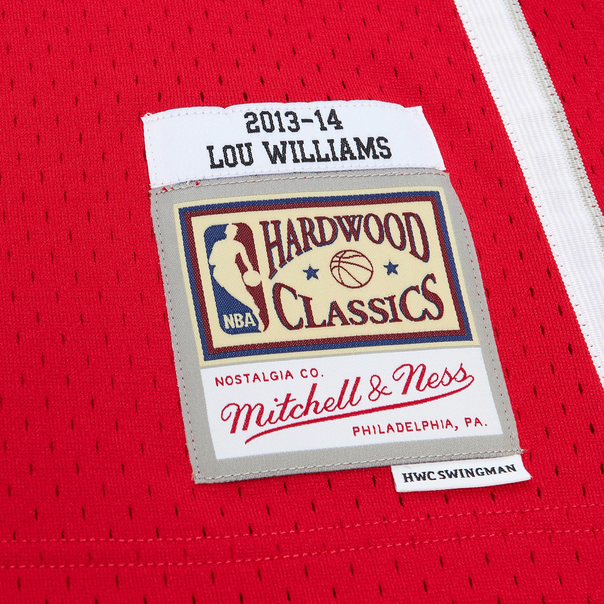 Mitchell Ness Lou Williams Red Atlanta Hawks 2013/14 Hardwood Classics Swingman NBA Jersey Men's