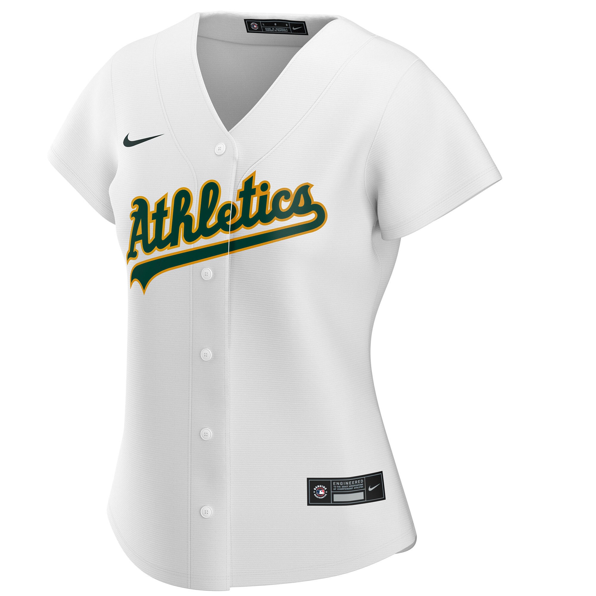 Oakland Athletics White Home Custom MLB Jersey Women's