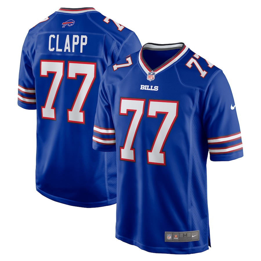 Will Clapp 77 Buffalo Bills Game Royal NFL Jersey Men's