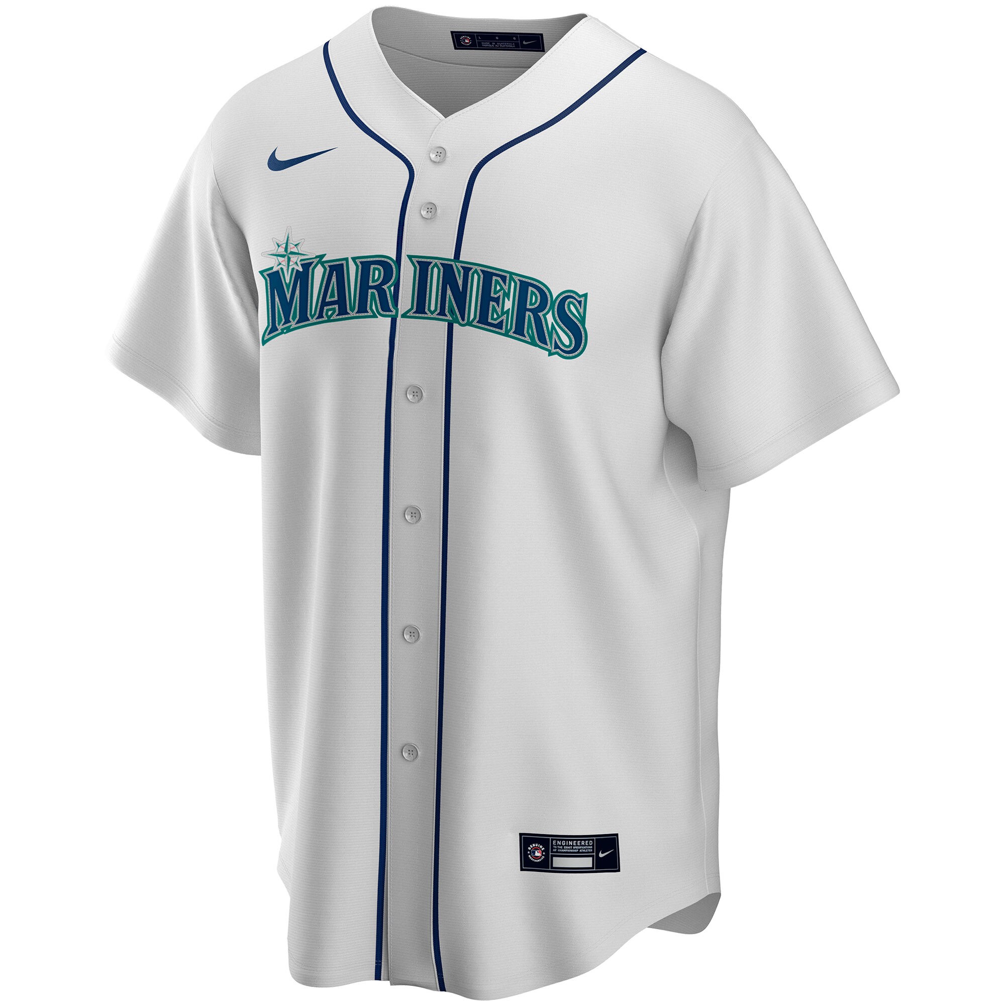 Seattle Mariners White Home Custom MLB Jersey Men's