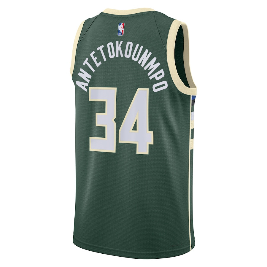 Giannis Antetokounmpo 34 Milwaukee Bucks Unisex Swingman Icon Edition Hunter Green NBA Jersey Unisex