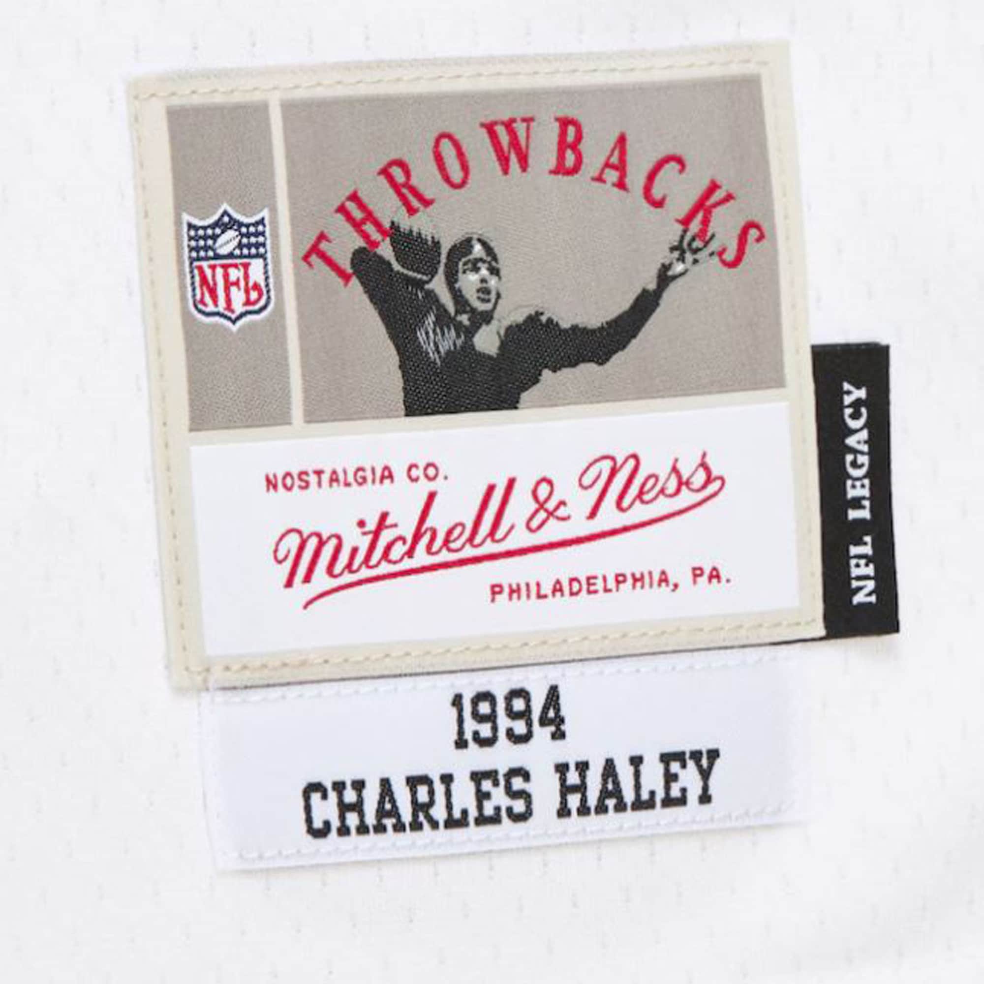 Dallas Cowboys Charles Haley Mitchell Ness White 1994 Alternate Legacy NFL Jersey Men's