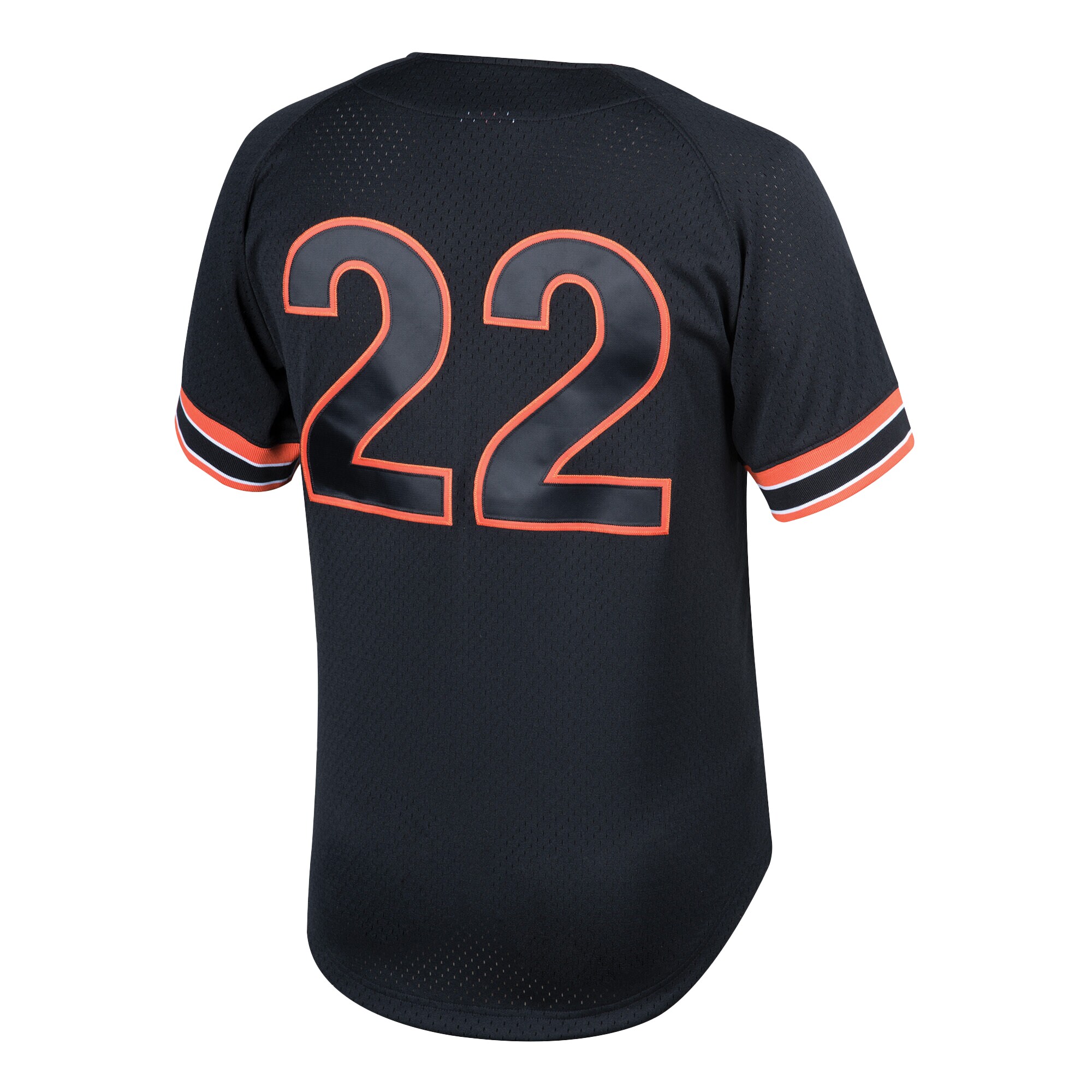 San Francisco Giants Will Clark Mitchell Ness Black Cooperstown Collection Mesh Batting Practice Button-Up MLB Jersey Men's