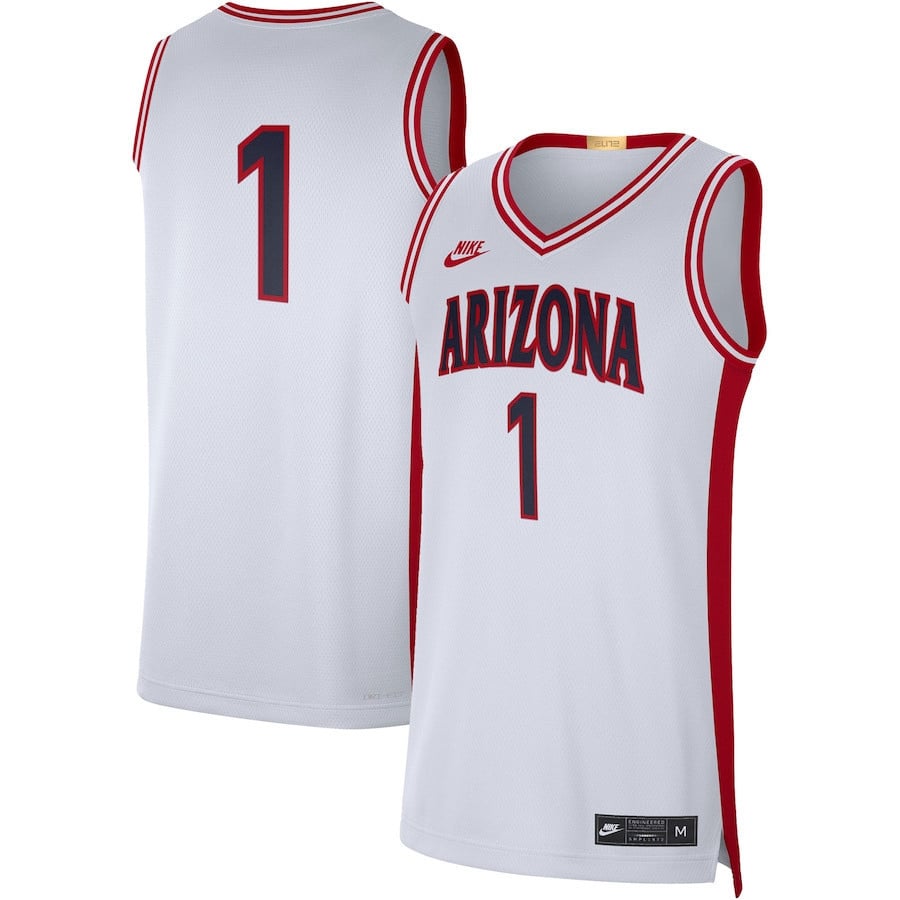 Arizona Wildcats Limited Retro White #1 NCAA Jersey Men's