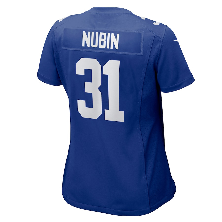 Tyler Nubin 31 New York Giants Game Royal NFL Jersey Women's