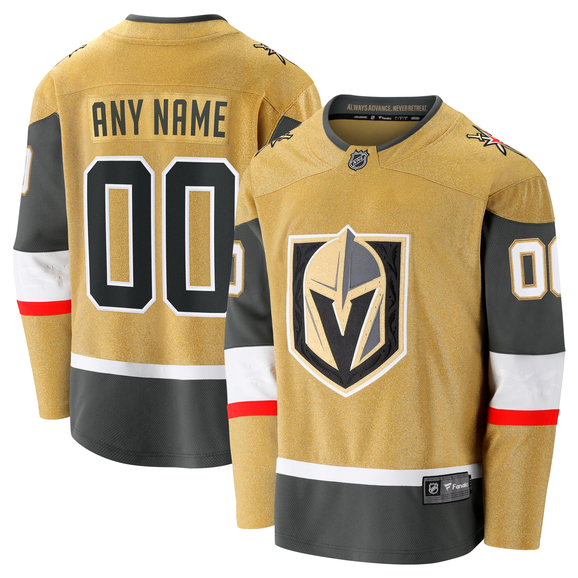 Vegas Golden Knights Home Breakaway Custom NHL Jersey Men's