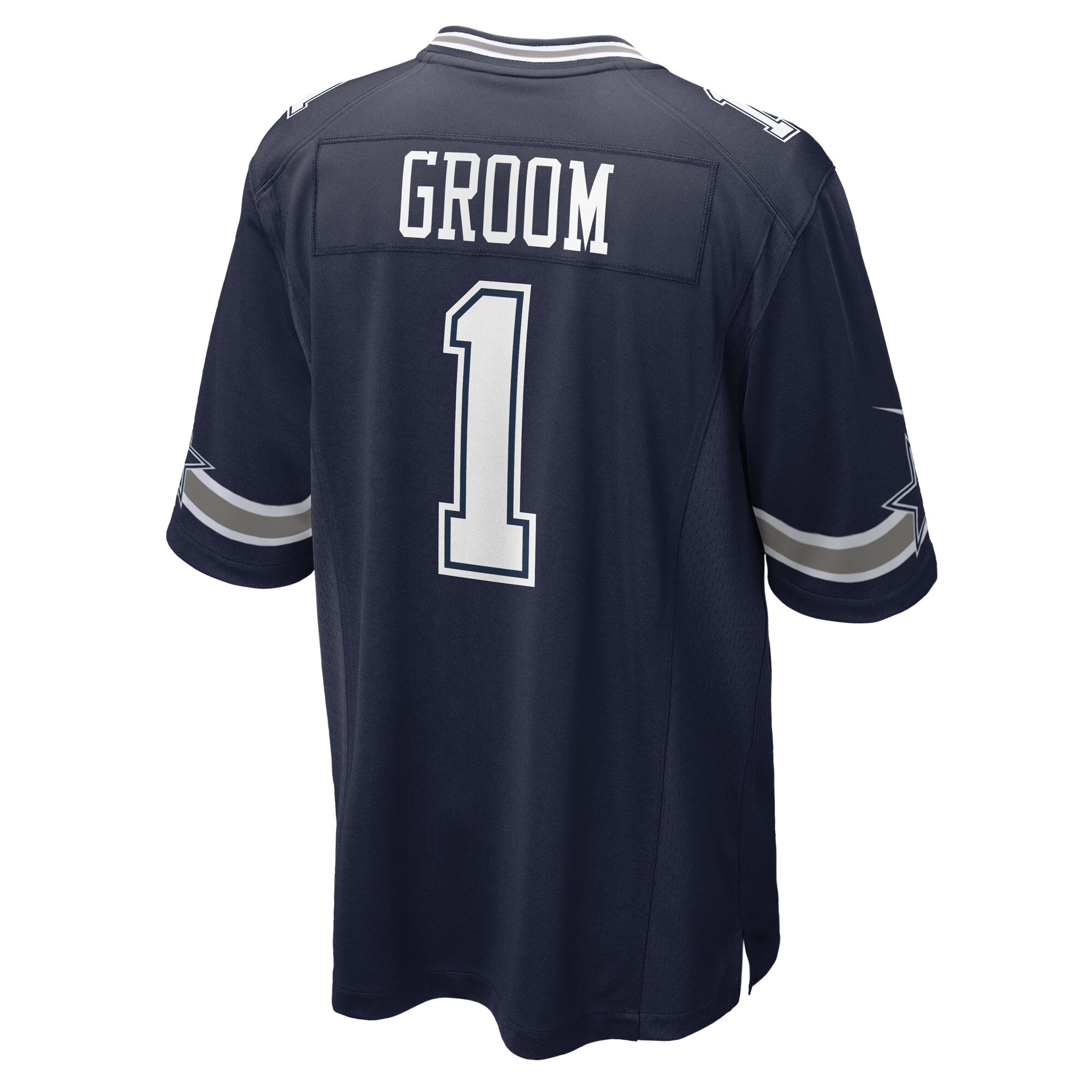 Dallas Cowboys Number 1 Groom Navy Game NFL Jersey Men's