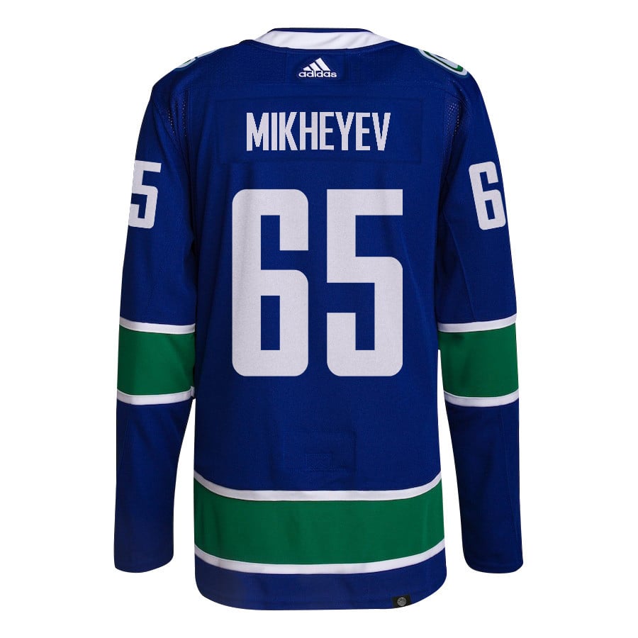 Ilya Mikheyev 65 Vancouver Canucks 2024 Playoffs Patch Home Blue NHL Jersey Men's