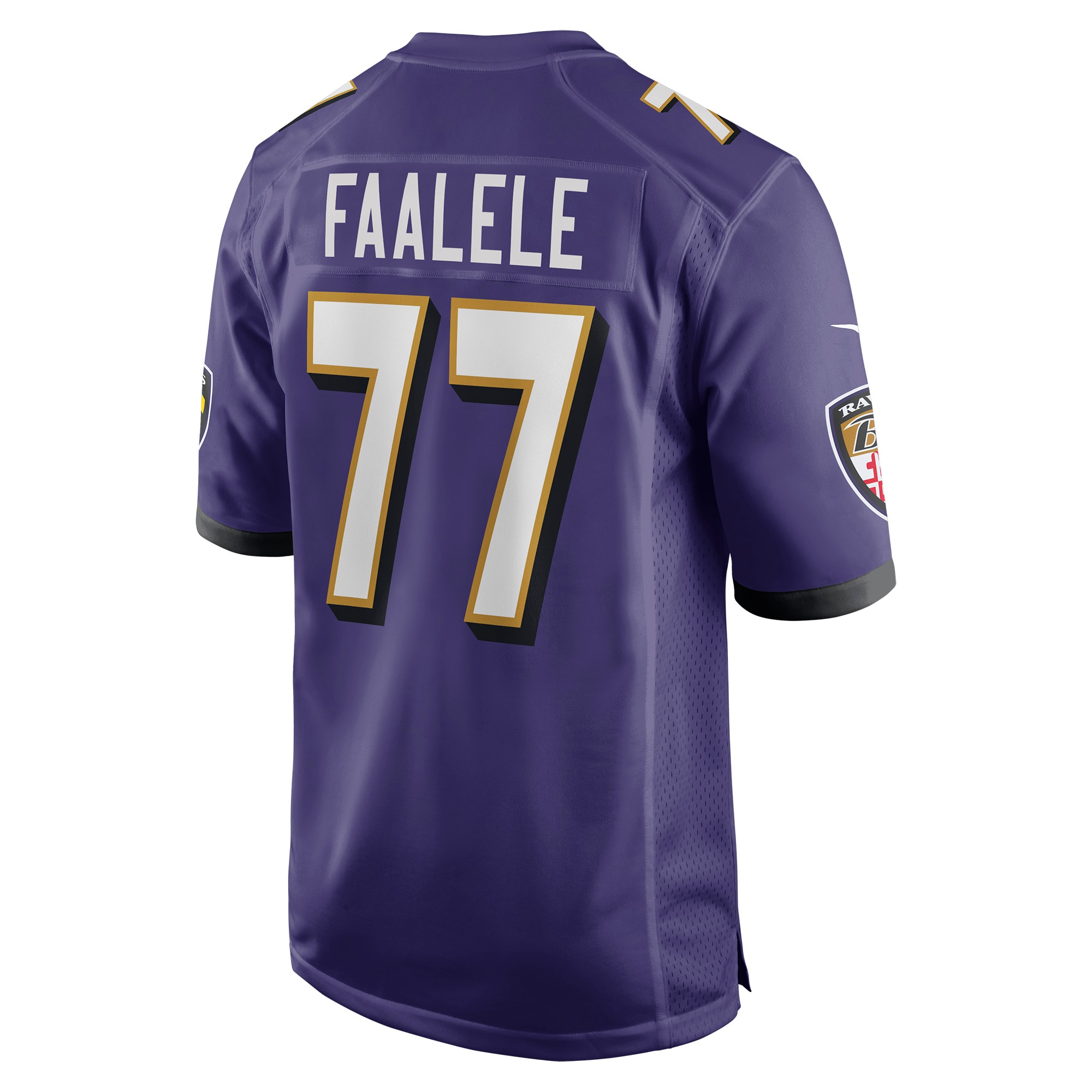 Baltimore Ravens Daniel Faalele Purple Player Game NFL Jersey Men's