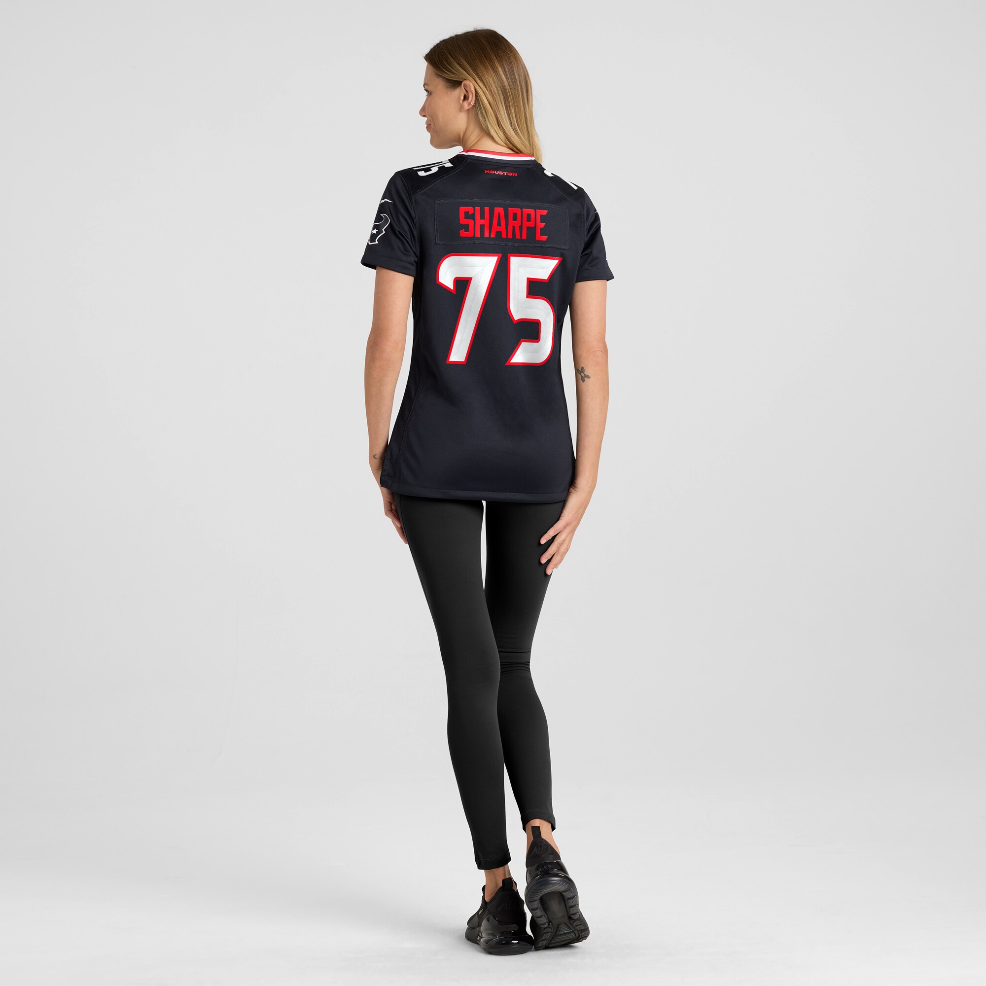 Houston Texans David Sharpe Navy Team Game NFL Jersey Women's