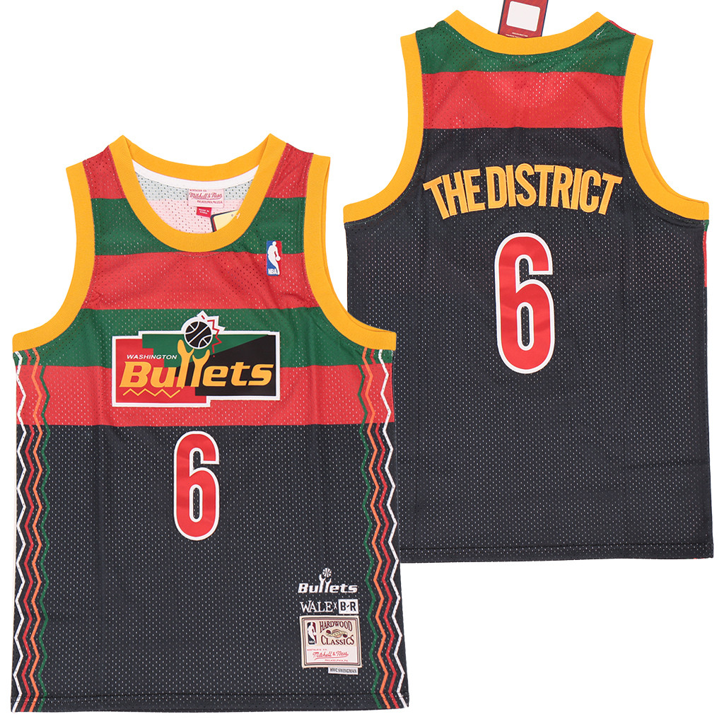 Wale x Washington Wizards Swingman Black/Multi Color NBA Jersey Men's