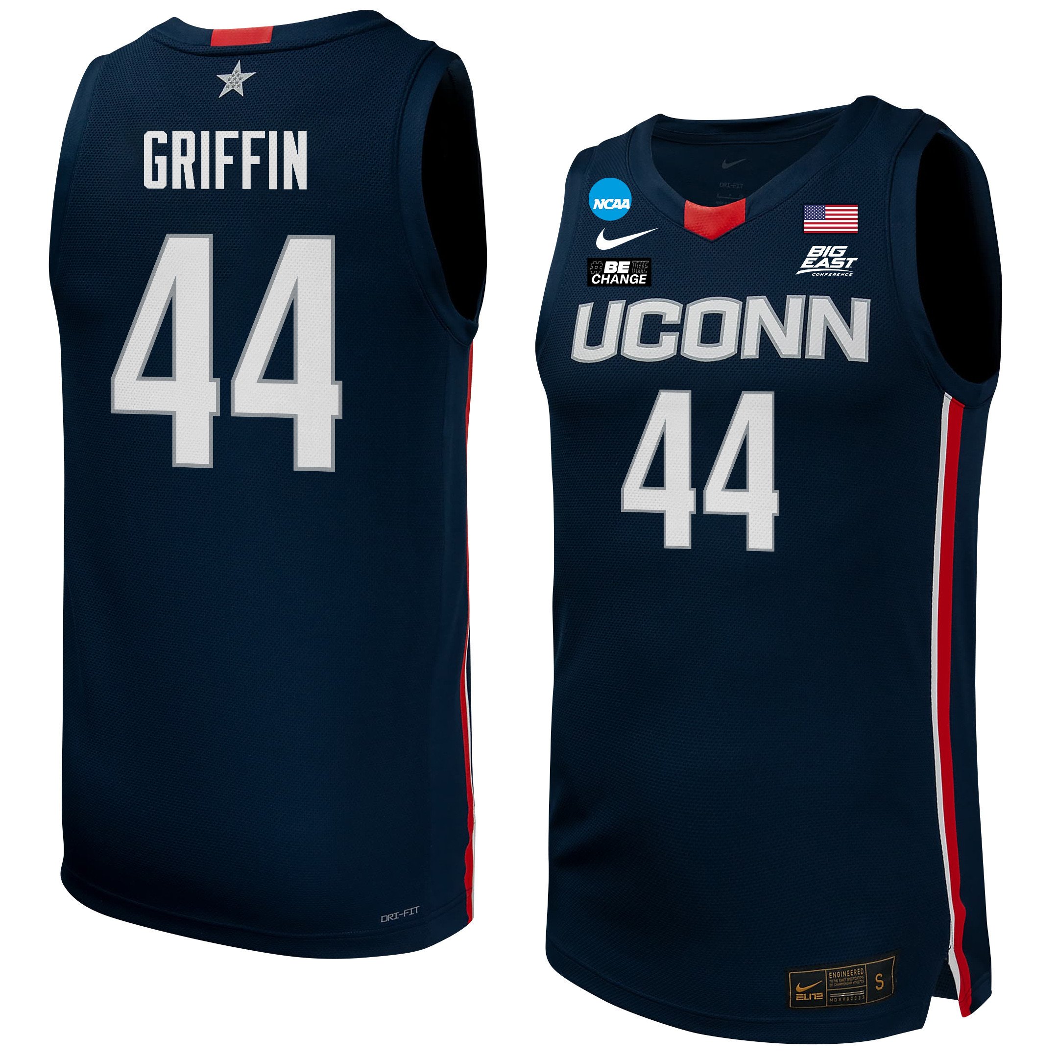 Aubrey Griffin 44 UConn Huskies 2024 Navy Unisex NCAA Jersey Unisex