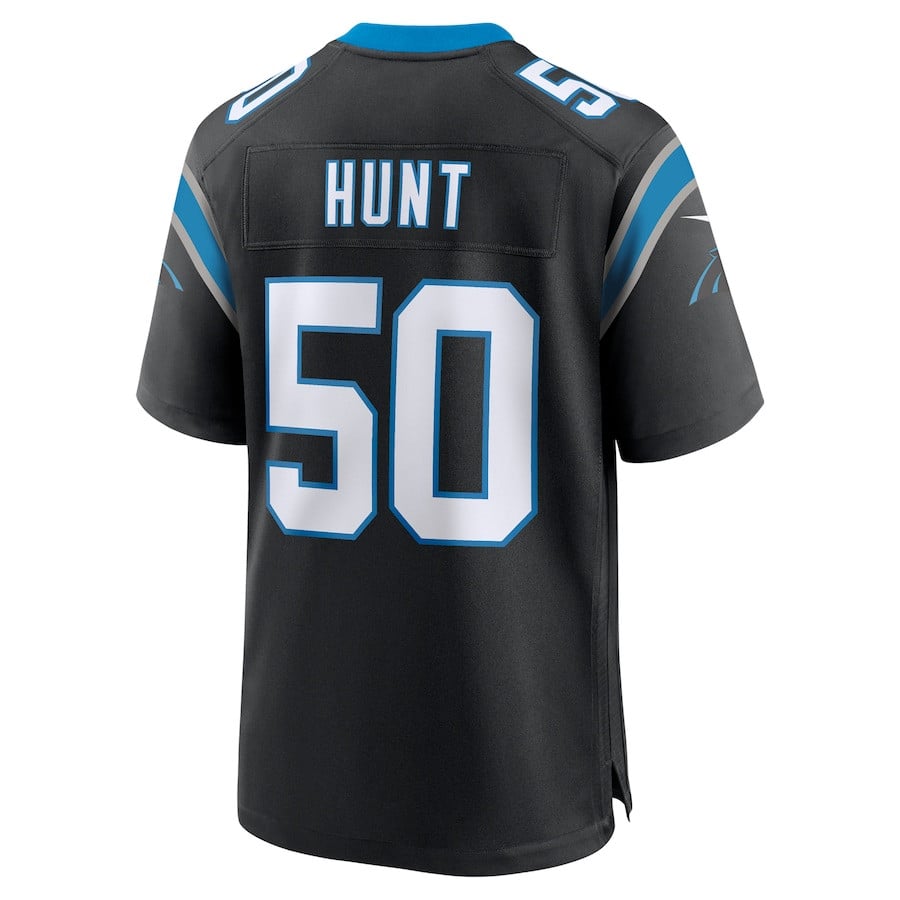 Robert Hunt 50 Carolina Panthers Game Black NFL Jersey Men's