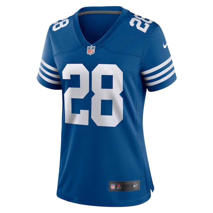 Jonathan Taylor 28 Indianapolis Colts Game Royal NFL Jersey Women's