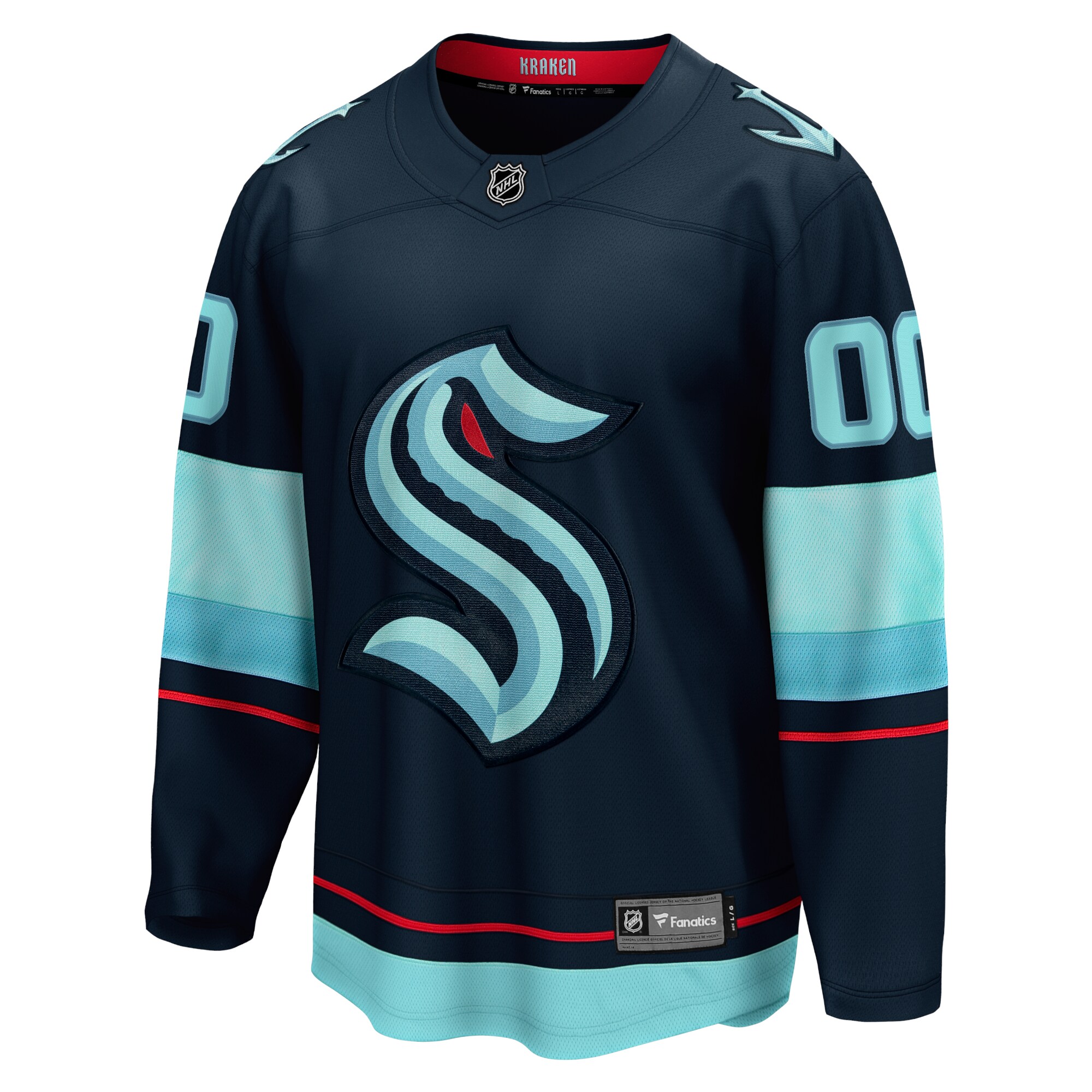 Seattle Kraken Navy Home Breakaway Custom NHL Jersey Men's