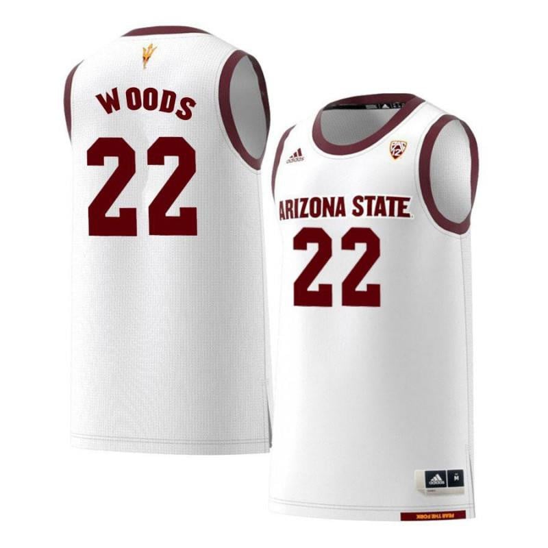 22 Kraidon Wood White Retro Arizona State Sun Devils NCAA Jersey Men's
