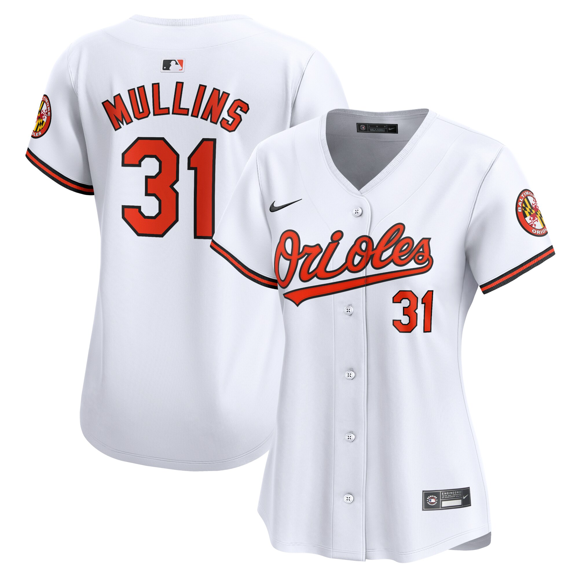 Baltimore Orioles Cedric Mullins White Home Limited Player MLB Jersey Women's
